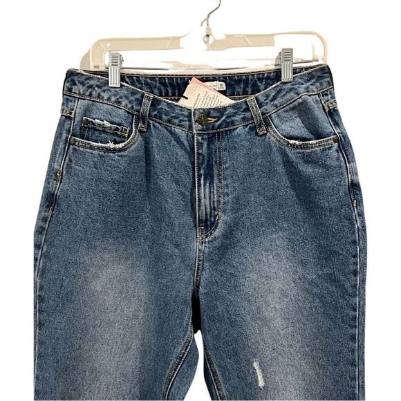 NWT Avec Les Filles High Rise Denim split side hem jeans Size 30 - Picture 3 of 10